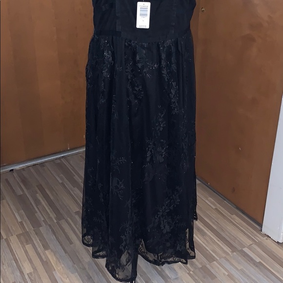 TORRID black embroidered mesh/sequin midi dress! - Picture 9 of 9